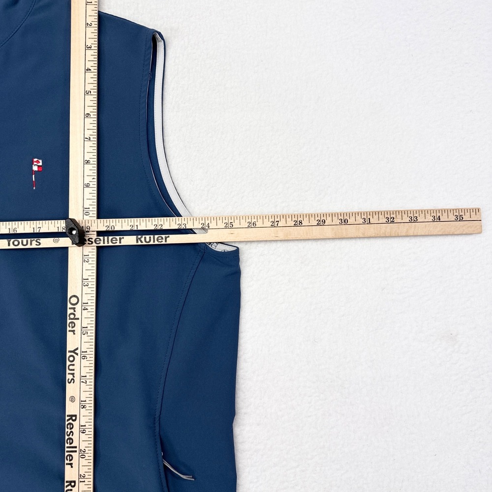 Friars Head Golf Club Peter Millar Vest Men Size XL Blue Full Zip Element 4 Wind - Picture 8 of 9